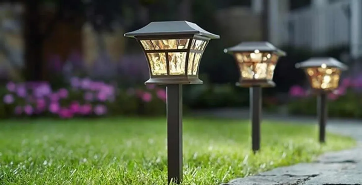landscape lighting installation services with professionally installed pathway lights in Wilmington, NC