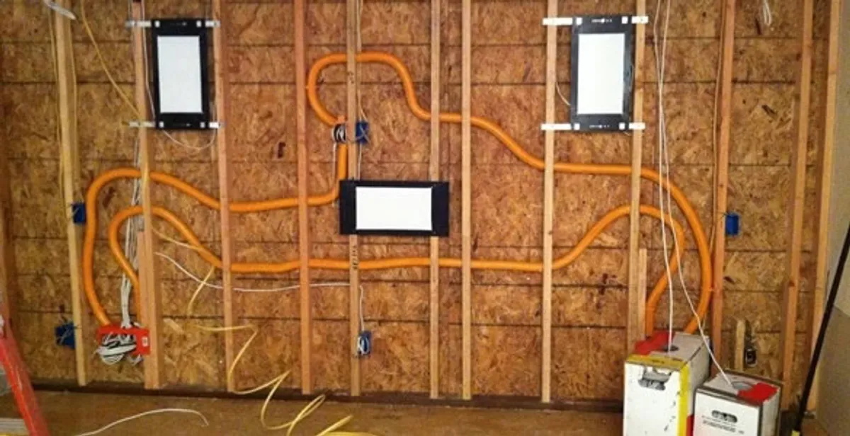 new construction wiring project displaying complete electrical system layout installed by professionals in Wilmington, NC
