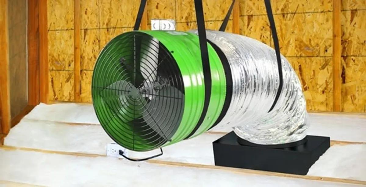 whole house fan installation services with professionally mounted ventilation fan system in Wilmington, NC